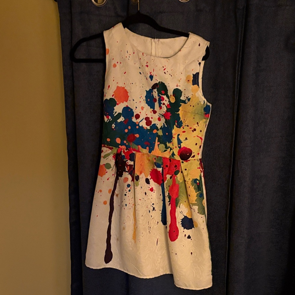 Colorful Splatter Woman’s Dress